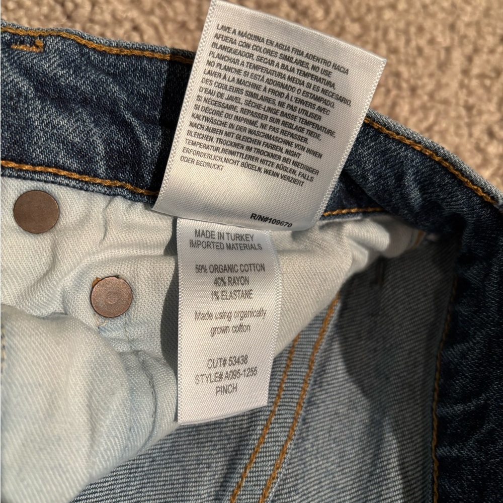 Agolde Pinch Waist High Rise Women's Straight Leg Jeans - Med Blue - Picture 5 of 6